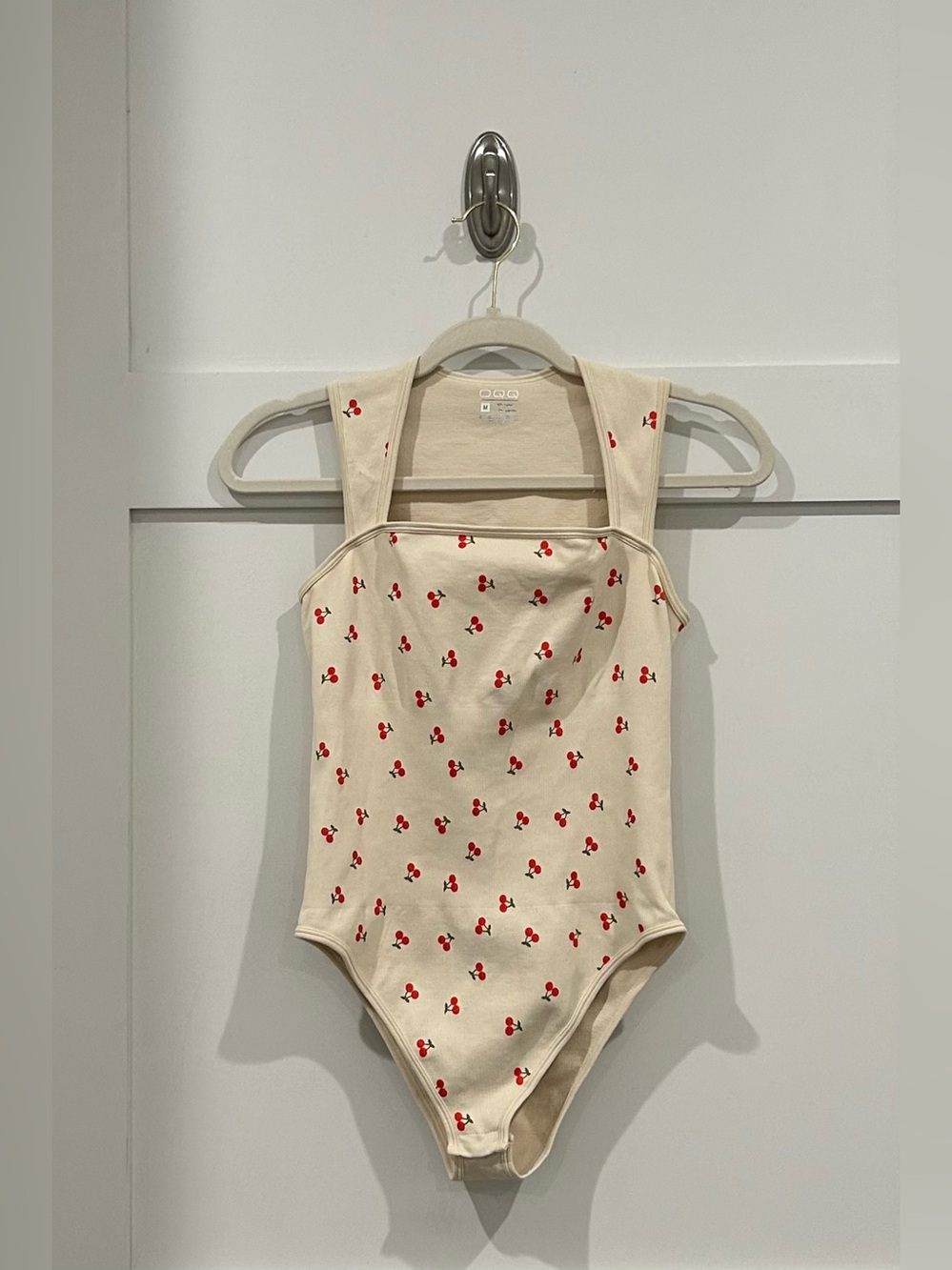 OQQ Ribbed Square Neck Bodysuit